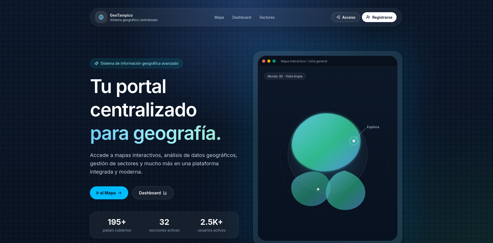 GeoTampico · Plataforma de mapeo territorial